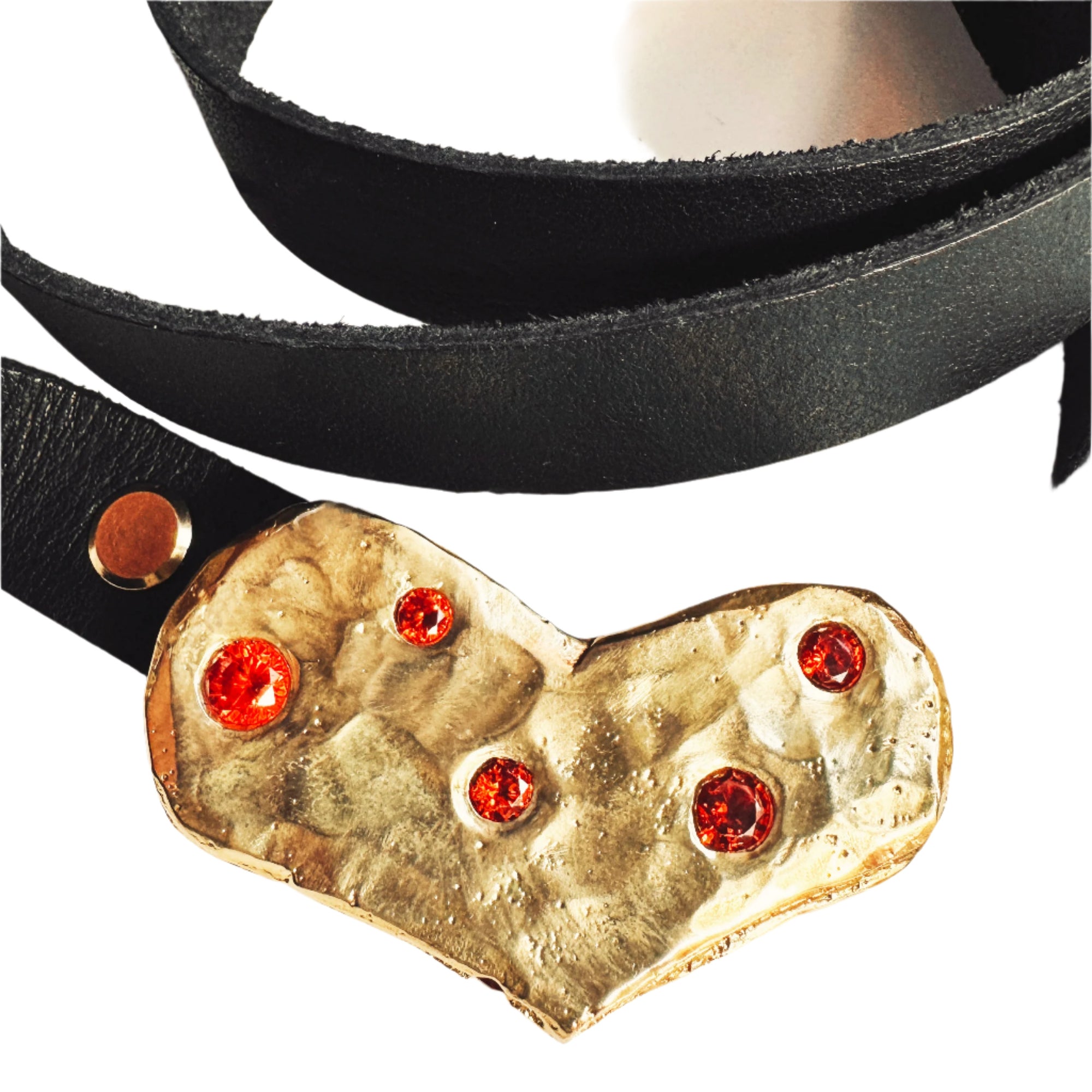 Flame Gemstone Buckle + Belt